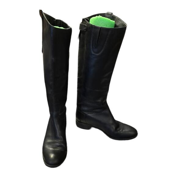 Sam Edelman Black‎ Leather Riding Tall Boots Size 6 - Picture 2 of 10